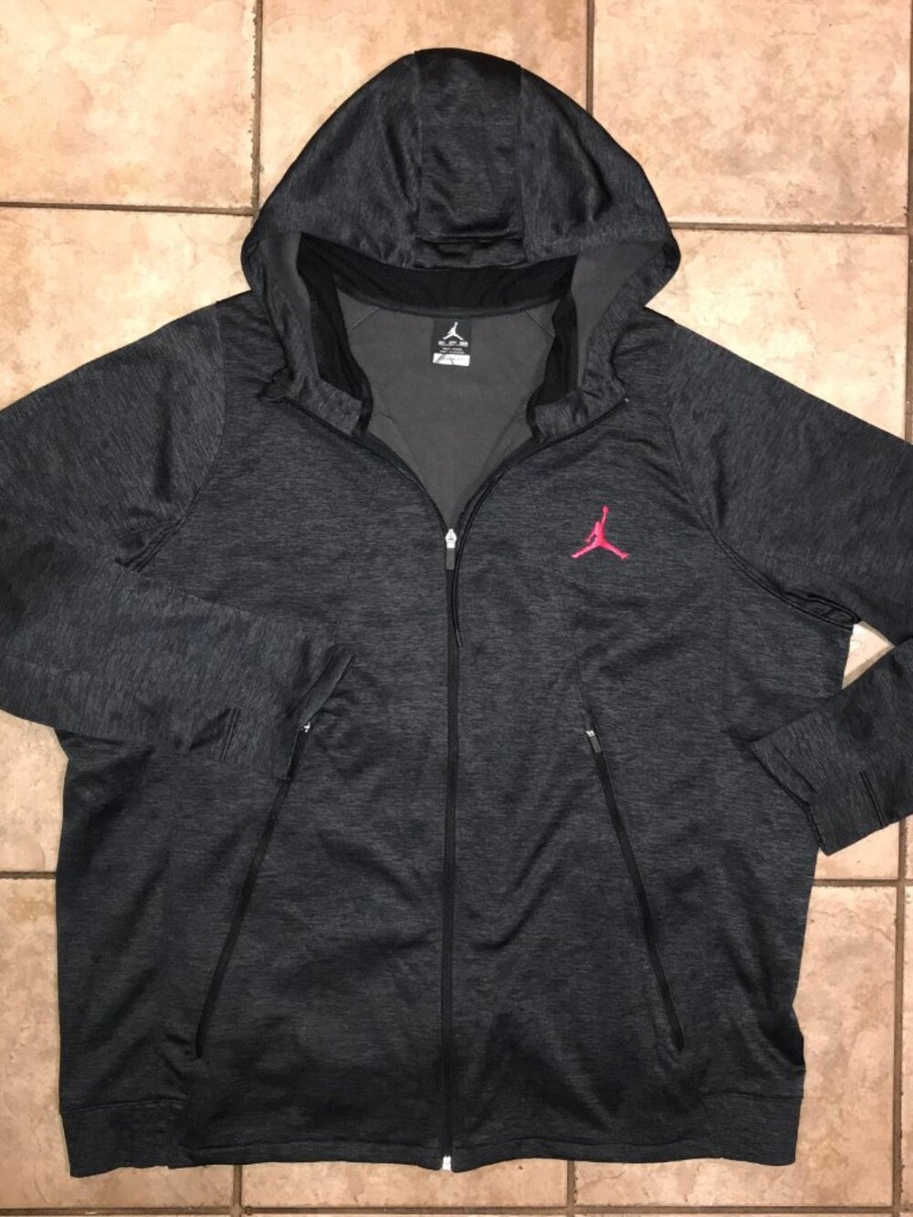 Men's Air Jordan Therma Fit Flight Fleece Full Zip Hoodie Jacket-Size 4X (688525